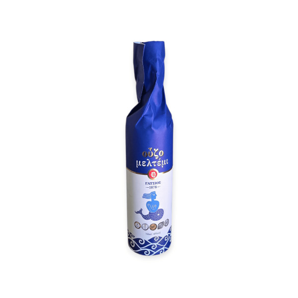 ΟΥΖΟ ΜΕΛΤΕΜΙ 700ml 40 vol ΜΕ ΠΕΡΙΤΥΛΙΓΜΑ